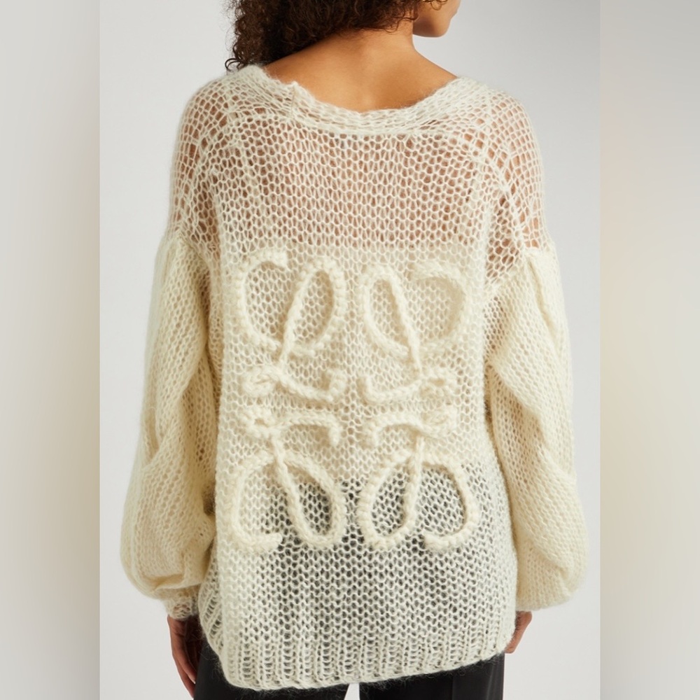 Loewe anagram mohair blend cardigan in size M